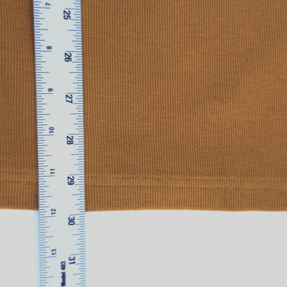 Duluth Trading Co Mens Size M Button Shirt Heavy‎ Knit Mustard Gold Cotton - Picture 6 of 8